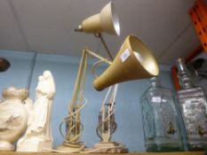 Two vintage angle lamps