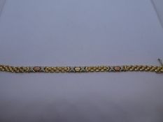 9ct gold bracelet marked 375, weight approx 9.7g, approx 19cm