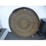 An Eastern European circular fruit drying basket, diameter 123 cms