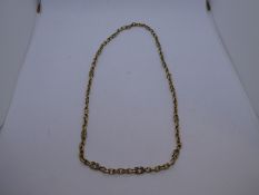 9ct yellow gold neck chain, marked 375, approx. 45cm, 18.6g
