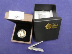 2009 Gold Sovereign with certificate, numbered 4782