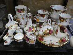 A small quantity of Royal Albert 'Old Country Roses' and two items of crested china