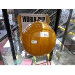 A featherfoam World Cup 1966 ice bucket in form of football and a football penant