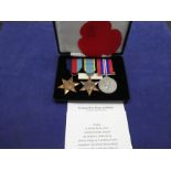 Three WWII medals to include; 'The Air Crew Europe Star'