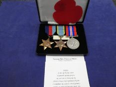 Three WWII medals to include; 'The Air Crew Europe Star'