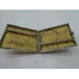 White metal engine turned cigarette case