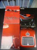 Four Ferrari yearbooks, 1991, 1995, 1996 and 2001