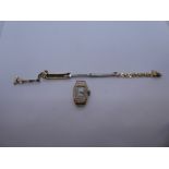 Vintage 9ct yellow gold watch marked 'LS' '375' and rolled gold strap - NOT ATTACHED