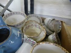 Crate containing a quantity of Royal Albert tea ware etc.