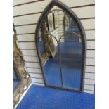 Wide arched outdoor mirror