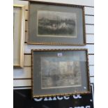 Elizabeth Armsden; two pencil signed coloured etchings of returning swans and rivercraft at Wareham,