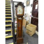 A reproduction short-case clock, with presentation plaque dated 1963