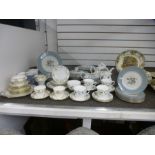 A small quantity of Royal Doulton 'Rose Elegans' dinnerware, other Royal Worcester 'Arcadia' teaware