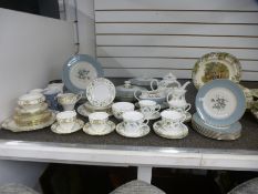 A small quantity of Royal Doulton 'Rose Elegans' dinnerware, other Royal Worcester 'Arcadia' teaware