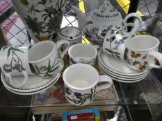 A small quantity of Portmeirion Botanic Garden tableware to include a large vase