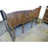 A reproduction mahogany sideboard