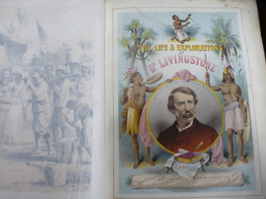 The Life and Explorations of Dr Livingstone, Great Missionary Traveller with gold leaf in a new leat - Image 4 of 10