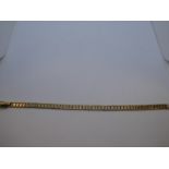 9ct tri gold bracelet, marked 375, AF, clasp broken, weight approx 8g