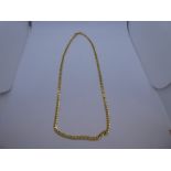 9ct yellow gold fine belcher chain, marked 375, approx 50cm, weight approx 12.3g