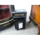 Black postbox - 200mm deep