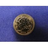 A Queen Elizabeth II half Sovereign, dated 2000