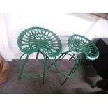 Two Tractor seat stools
