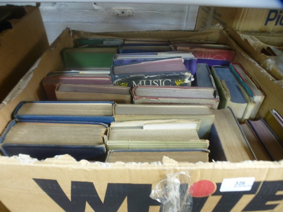 Four boxes of books on music, late 19th century and later