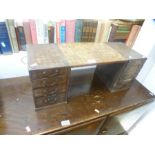 A Chinese writing table having drawers and cupboard, 64.5cms