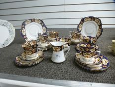 Royal Albert tea-ware with Blue and gilt floral decoration