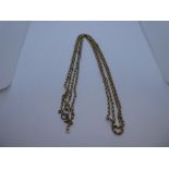Unmarked yellow metal 'Yard' chain, AF, weight approx 23.1g