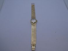 Vintage 9ct yellow gold ladies OMEGA wristwatch, 'Ladymatic', marked 375, DS & S, total weight appro