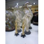 Two pairs of modern oriental figures, the largest 50 cms