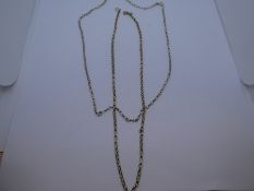 Two 9ct yellow gold fine belcher chains, each marked 375, weight approx 5.7g