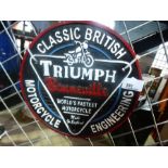 Large Triumph Bonneville sign