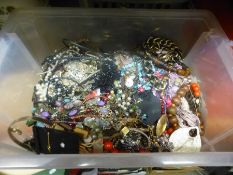 Three cartons of costume jewellery