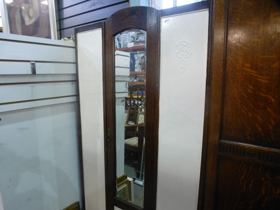 Two 1930's Oak wardrobes - Image 7 of 9