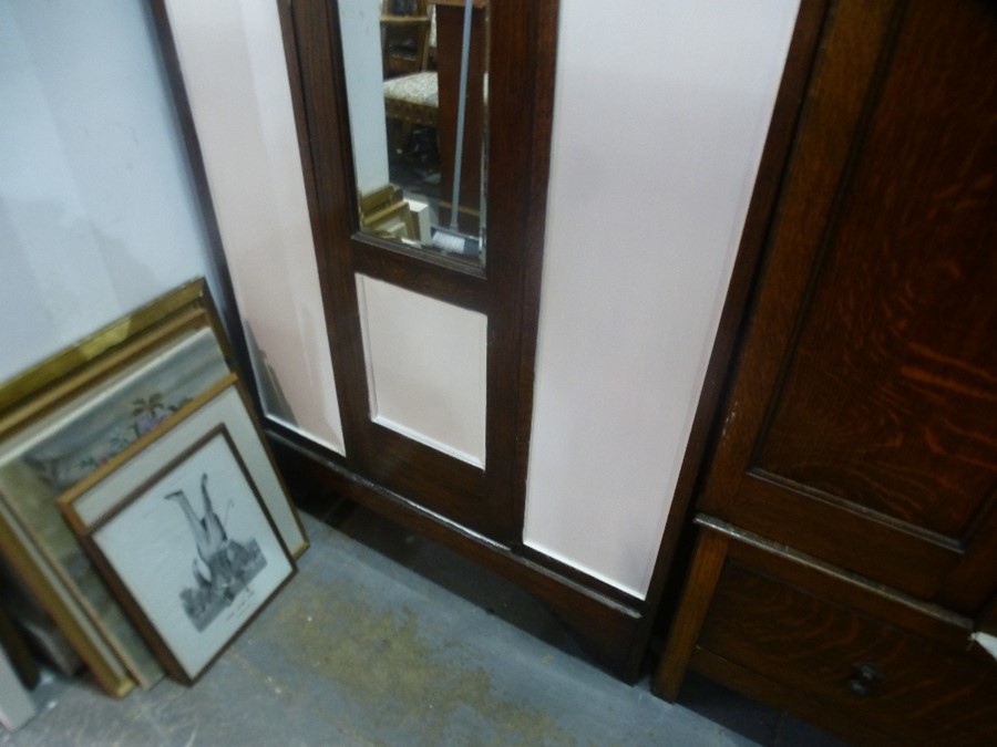 Two 1930's Oak wardrobes - Image 8 of 9