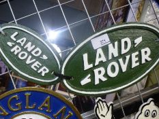 Two Land rover signs