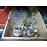 Two cartons of glassware and sundry