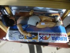 An aurora daredevil rally racing set and a doll