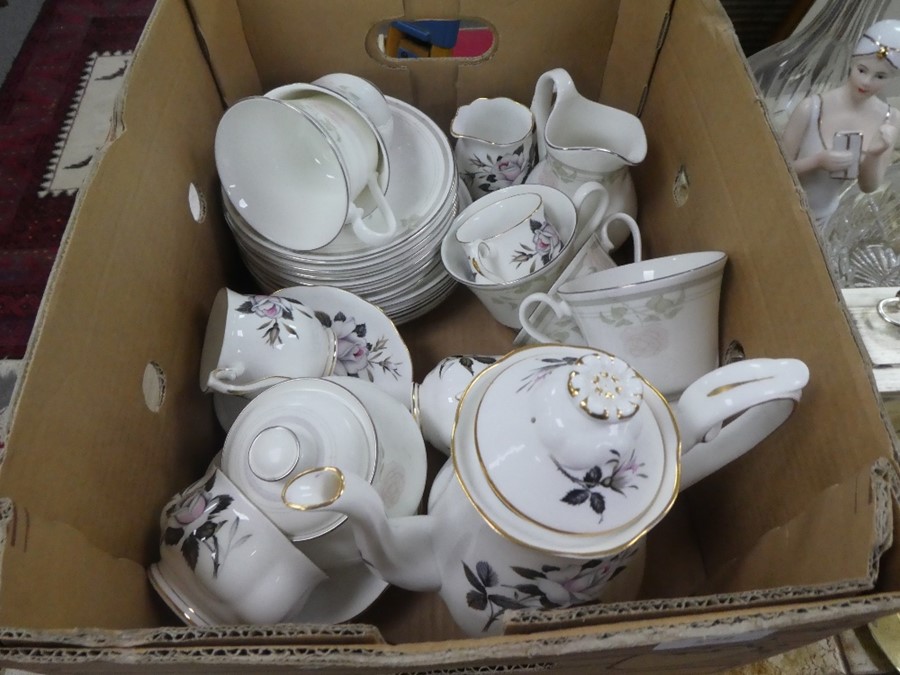 Assorted teaware by Royal Albert and Wedgwood and other items