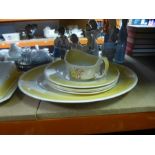 A small quantity of Susie Cooper dinnerware having yellow border