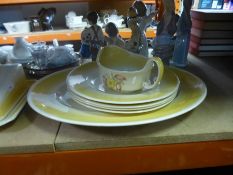 A small quantity of Susie Cooper dinnerware having yellow border