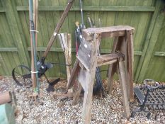 A garden plough, a chimney sweeping kit and sundry