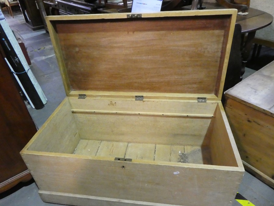 A stripped pine blanket box - Image 2 of 2