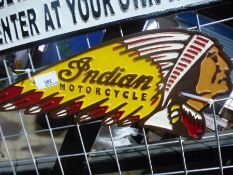 Large Indiann motorcycle sign