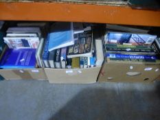 Three cartons of assorted books