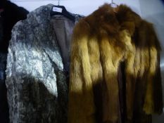 3 Ladies fur coats including a Coney and 1 other example, 2 Vintage ladies evening gowns, plus other