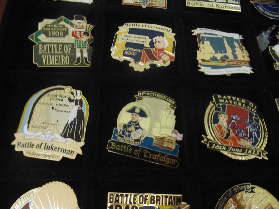 British Victory collectors pins, a quantity of enamel badges in fitted case - Image 3 of 3