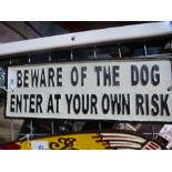 Large dog sign